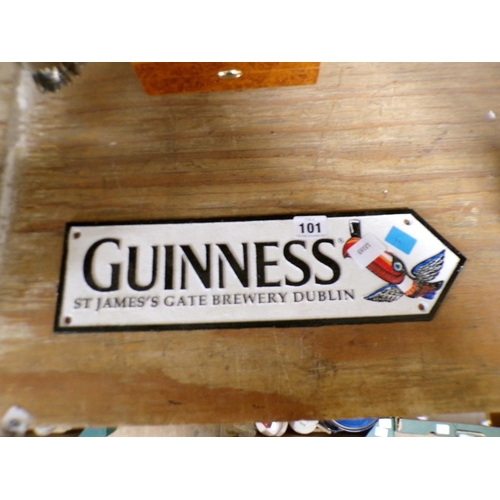 101 - CAST IRON GUINNESS SIGN