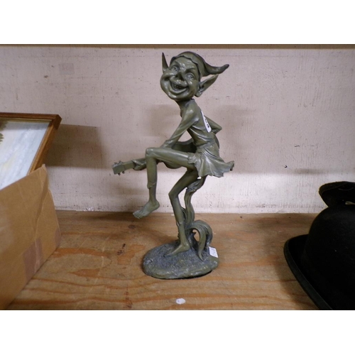 108 - BRONZED FIGURE OF A PIXIE WITH GUITAR