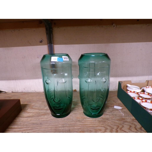 117 - PAIR OF ART DECO STYLE VASES