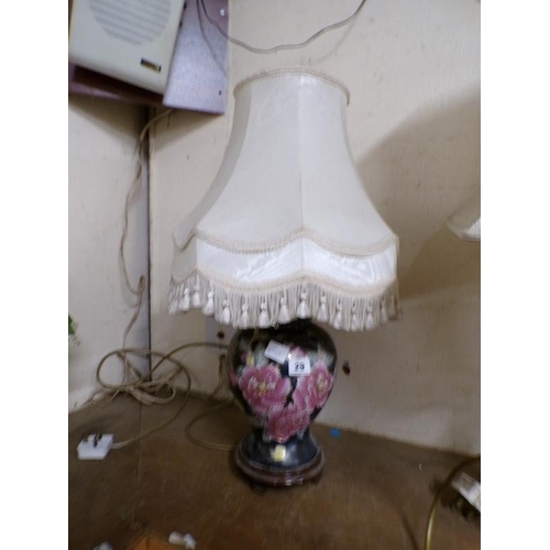 29 - ORIENTAL STYLE LAMP AND SHADE