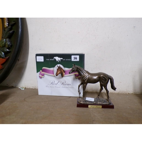 36 - BRONZE FIGURE OF RED RUM