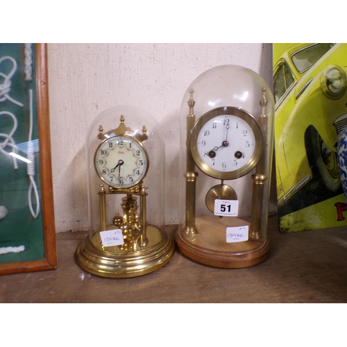 51 - TWO ANNIVERSARY CLOCKS