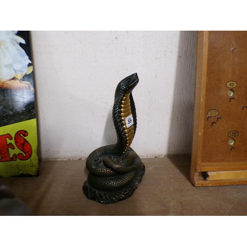 55 - BRONZED FIGURE OF A SNAKE