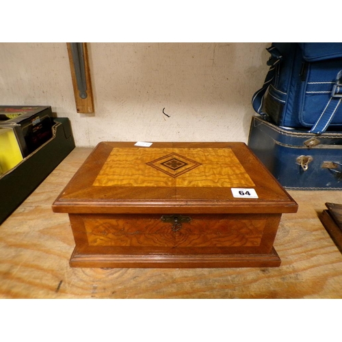 64 - MARQUETRY INLAID BOX