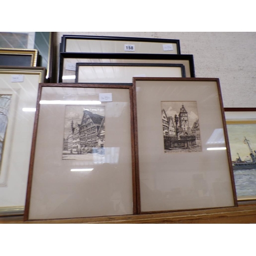 158 - ANTIQUE ENGRAVINGS AND PRINTS