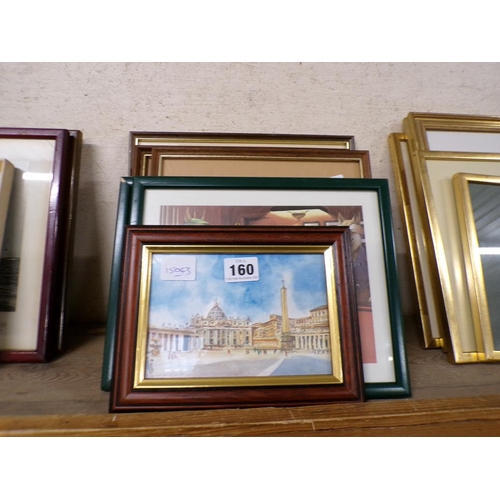 160 - COLLECTION OF FRAMED PICTURES AND PRINTS