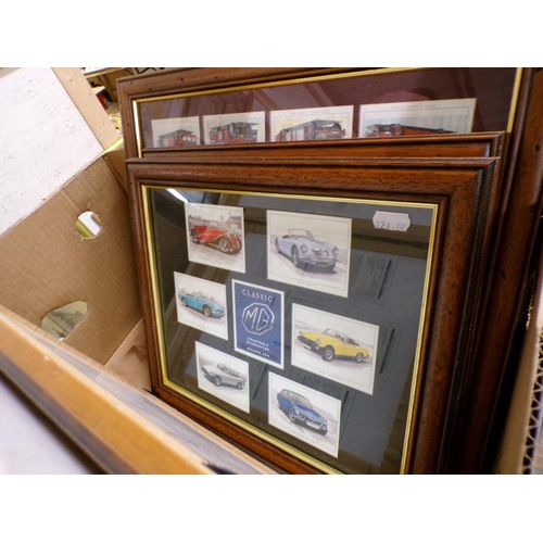 201 - FRAMED CIGARETTE TYPE CARDS - CARS