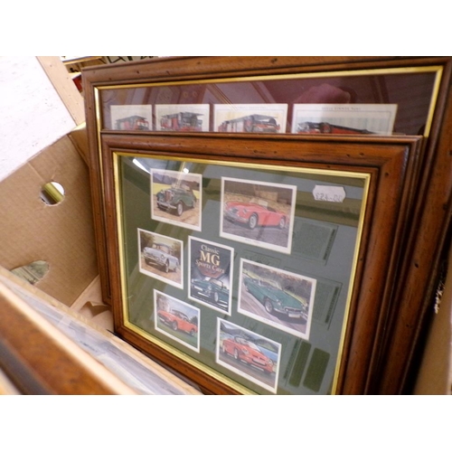 201 - FRAMED CIGARETTE TYPE CARDS - CARS