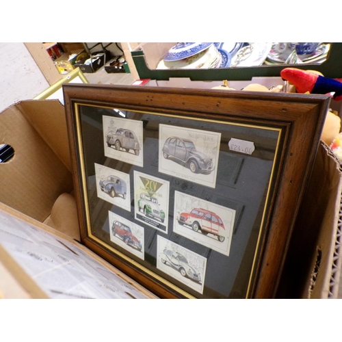 201 - FRAMED CIGARETTE TYPE CARDS - CARS