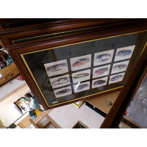 201 - FRAMED CIGARETTE TYPE CARDS - CARS