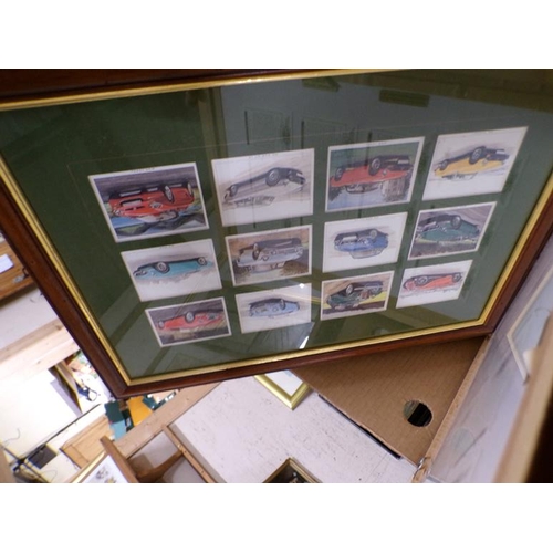 201 - FRAMED CIGARETTE TYPE CARDS - CARS