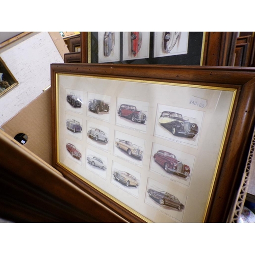 201 - FRAMED CIGARETTE TYPE CARDS - CARS