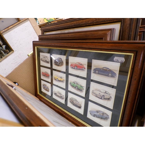 201 - FRAMED CIGARETTE TYPE CARDS - CARS