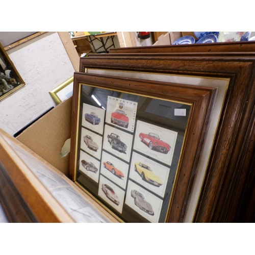 201 - FRAMED CIGARETTE TYPE CARDS - CARS