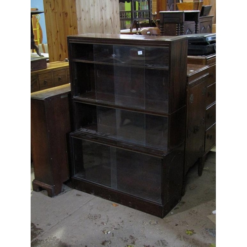 818 - MAHOGANY BOOKCASE