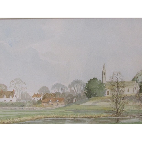 1254 - H.H GREENWOOD 88 - PAIR, CUDSTON MILL & CLIFTON HAMDEN, WATERCOLOURS, 22CM X 33CM