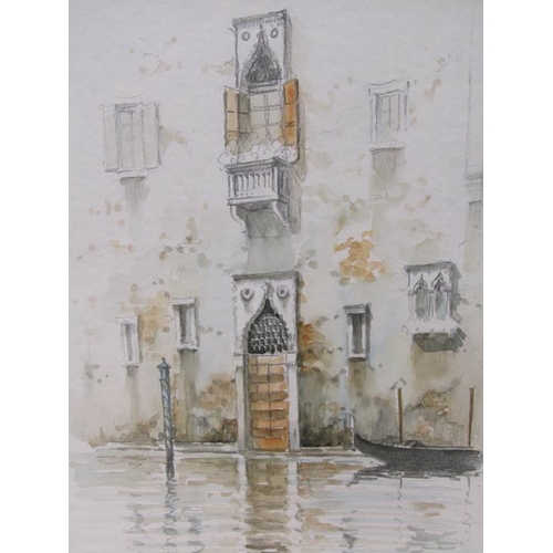 1275 - FRANCES MAQUEAD - PAIR, VENETIAN SCENES, WATERCOLOURS, F/G, 38CM X 28CM