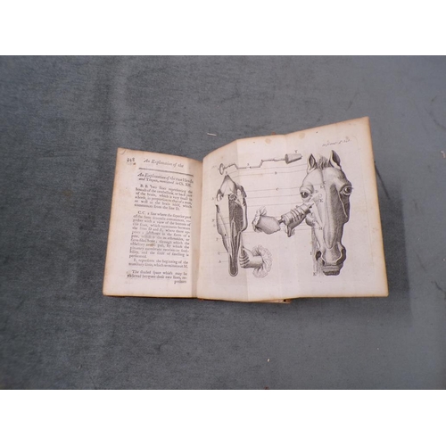 1304 - ANTIQUE LEATHER BOUND BOOK - CARE OF HORSES (The Gentleman’s Farriery, Treatise of the Disease of Ho... 