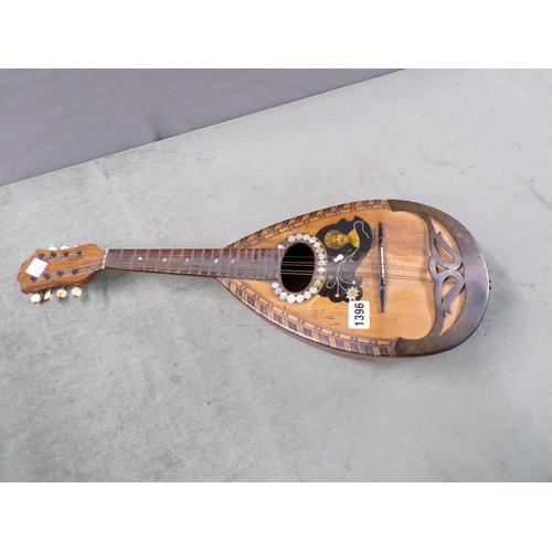 1396 - TORTOISESHELL MOTHER OF PEARL INLAID MANDOLIN