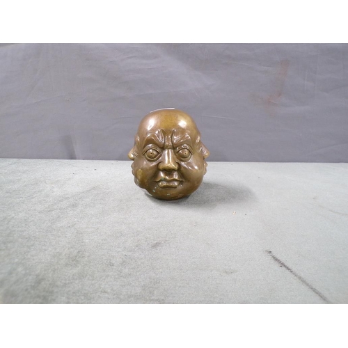 1435A - METAL FOUR FACE OF BUDDHA WEIGHT, 10CM H