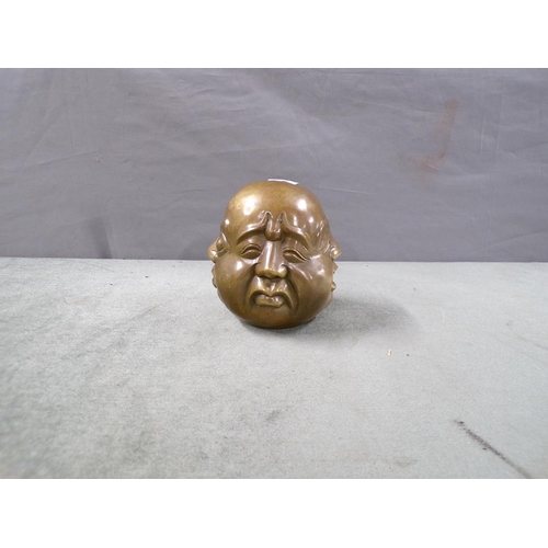 1435A - METAL FOUR FACE OF BUDDHA WEIGHT, 10CM H