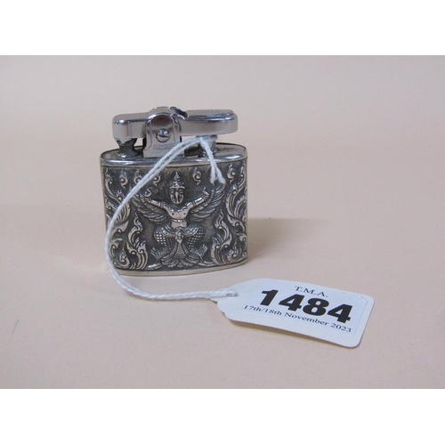 1484 - INDIAN SILVER CASED RONSON LIGHTER