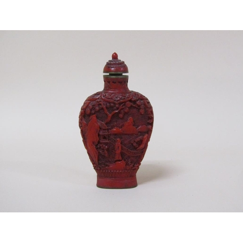 1487 - ORIENTAL CARVED SCENT BOTTLE