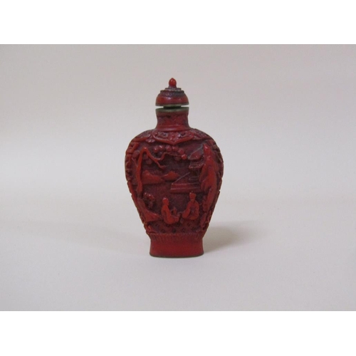 1487 - ORIENTAL CARVED SCENT BOTTLE