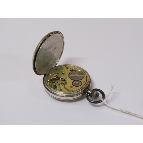 1488 - EDWARDIAN SILVER CASED POCKET WATCH (HANDS ARE RUSTED)