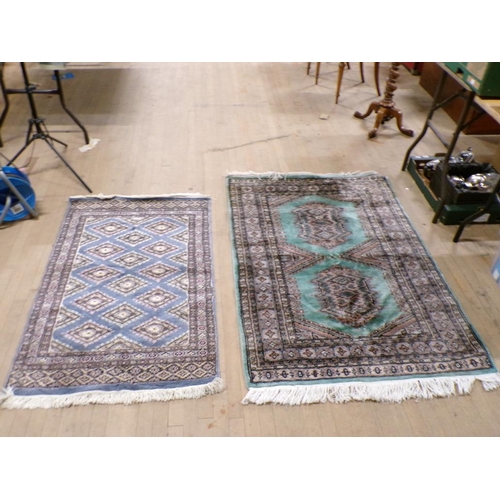 2009 - TWO ORIENTAL STYLE RUGS - 97cm x 158cm & 77cm x 133cm