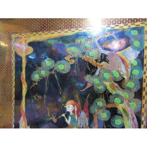 200 - A 1920's Wedgwood fairyland lustre 'Elves in a pine tree' plaque, designed by Daisy Makeig-Jones (18... 