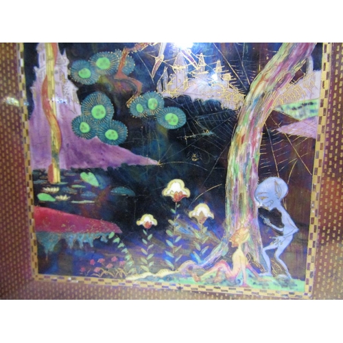 200 - A 1920's Wedgwood fairyland lustre 'Elves in a pine tree' plaque, designed by Daisy Makeig-Jones (18... 