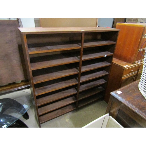 680 - MAHOGANY BOOKCASE - 123cm h, 117.5cm w