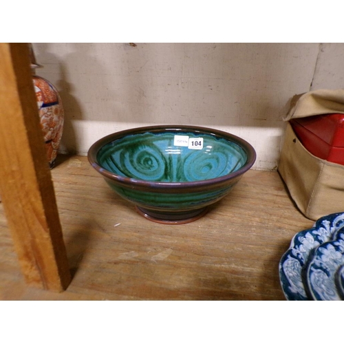 104 - STUDIO POTTERY BOWL