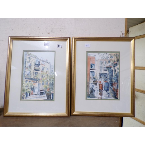 67 - TWO FRAMED WATERCOLOURS