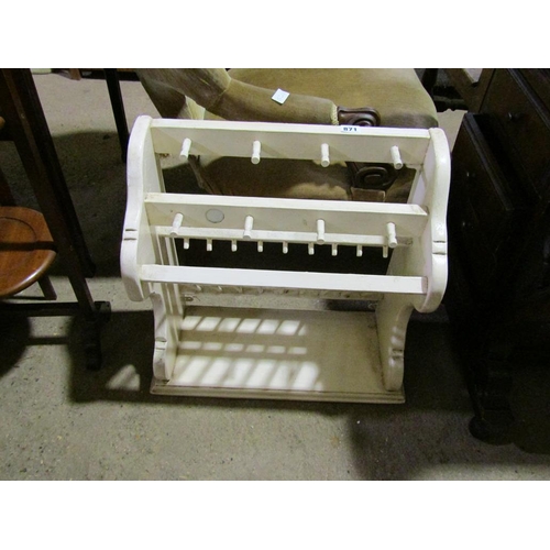 871 - VICTORIAN PAINTED PLATE RACK