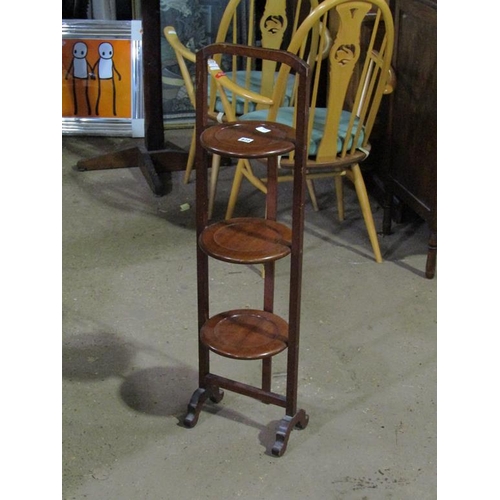 872 - EDWARDIAN FOLDING CAKE STAND