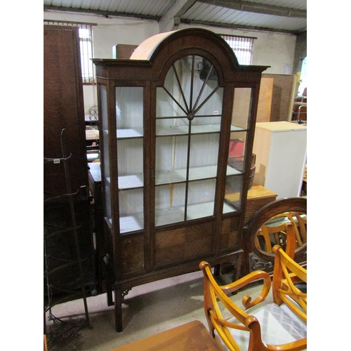 875 - EDWARDIAN MAHOGANY DISPLAY CABINET