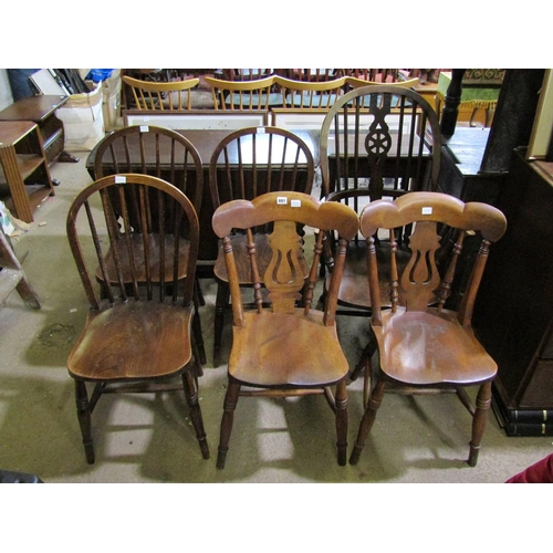 881 - COLLECTION OF SPINDLE BACK CHAIRS