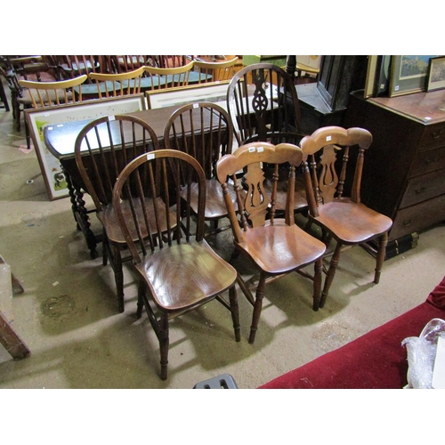 881 - COLLECTION OF SPINDLE BACK CHAIRS