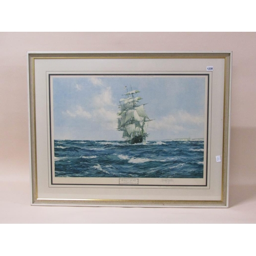 1238 - MONTAGUE DAWSON - F/G COLOURED PRINT, UP CHANNEL - THE LAHLOO, 58CM X 78CM