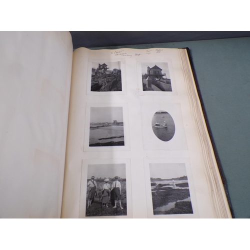 1283 - EARLY 20C FOLIO OF ORIENTAL COLOURED PHOTOGRAPHS - MOSTLY JAPAN; SOME B&W PHOTOGRAPH - EUROPE ETC