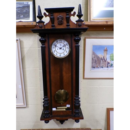 1287 - GERMAN VIENNA REGULATOR CLOCK, 115CM L OVERALL