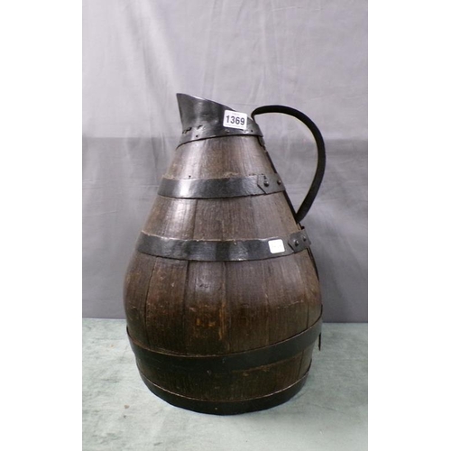 1369 - OAK COOPERED KEG/JUG