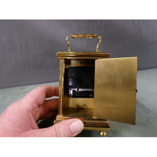 1402 - ANGELUS BRASS CASE CARRIAGE CLOCK