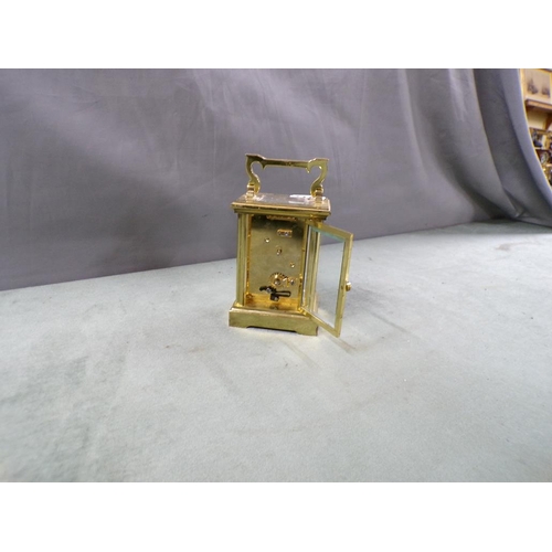 1412 - T N HILL & SON BRASS CARRIAGE CLOCK