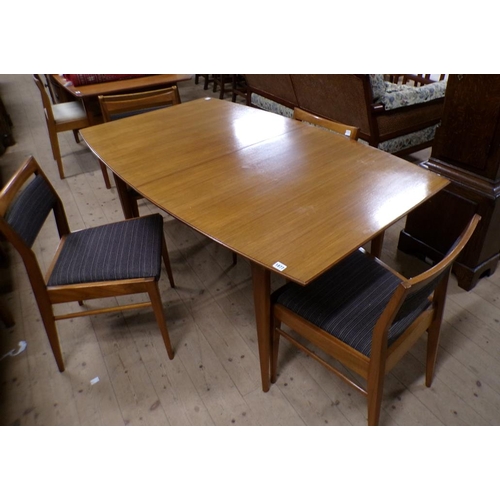 1877 - MACINTOSH EXTENDING DINING TABLE AND FOUR DINING CHAIRS