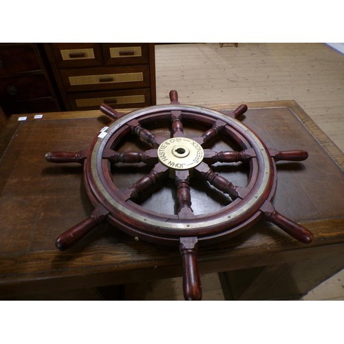 1357 - JOHN HASTIE & CO OF GRENNOCK SHIPS WHEEL