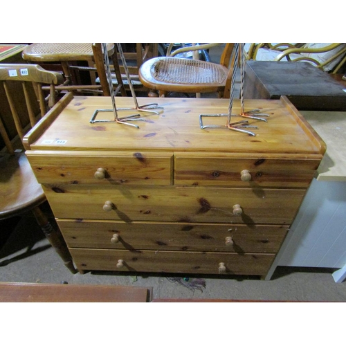 613 - PINE CHEST OF DRAWERS