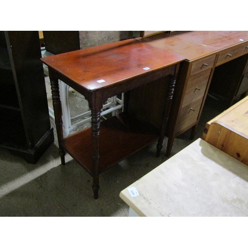 617 - MAHOGANY TWO TIER TABLE